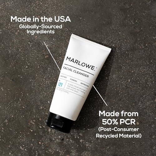 MARLOWE. Facial Cleanser, Daily Face Wash, Removes Dirt + Oil, 6 oz
