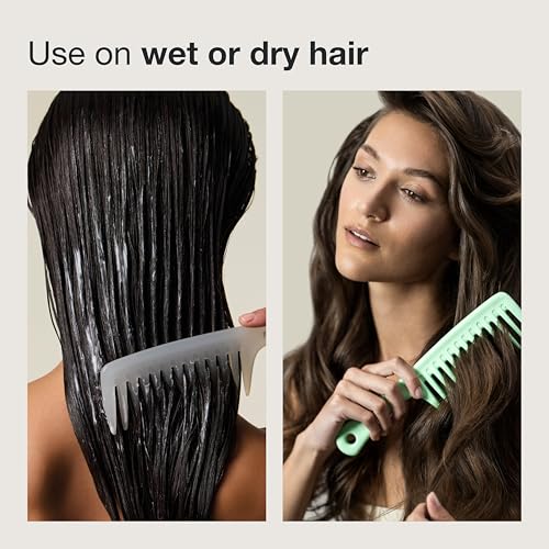 Paul Mitchell Detangler Comb, Wide Tooth Comb Detangles Wet or Dry Hair, Seafoam Green