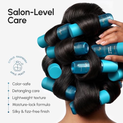 MAREE Hair Oil for Frizzy Hair with Argan Oil, Keratin & Biotin – Hair Serum for Dry and Curly Hair Gloss – Frizz Control Hair Care Products for Women – Aceite Para el Cabello – 50 ml