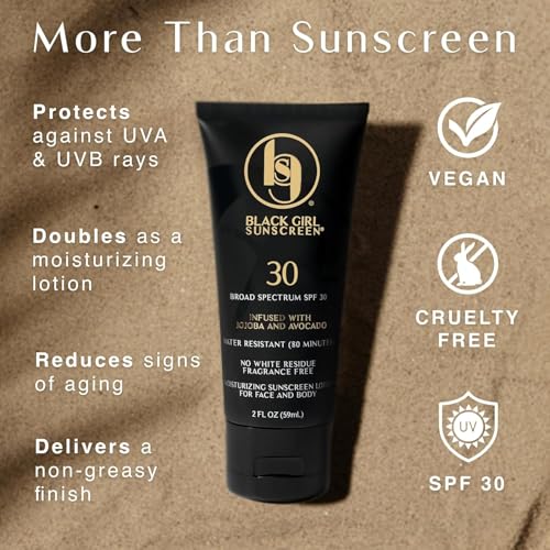Black Girl Sunscreen SPF 30 Sun Lotion, Face & Body, Travel Size - 2 Fl Oz