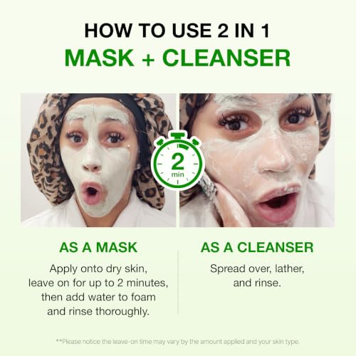 FULLY Green Tomato Pore Clay Mask Cleanser for Deep Cleansing, 4.05 fl oz