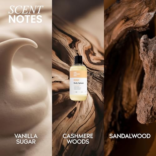 Her Fantasy Box | Body Splash Vanilla Drip Fragrance Oil – Warm Vanilla Sugar Scent with Creamy Cashmere & Sandalwood, Lightweight Hydrating Body Oil, Vegan & Cruelty Free