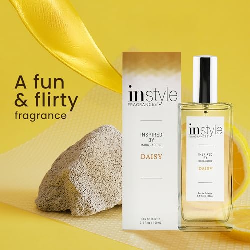 Instyle Fragrances, Inspired by Marc Jacobs' Daisy, Women’s Eau de Toilette, CLEAN, Vegan, Paraben-Free, Never Tested on Animals, 3.4 Fluid Ounces
