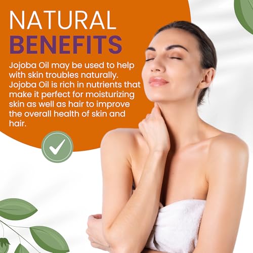 Cocojojo Jojoba Oil Organic, Jojoba Oil for Hair Growth for Skin, Face, 100% Pure Natural, Cold Pressed, Deep Moisturizing Anti-Aging, Essential Oils - 8 Fl Oz