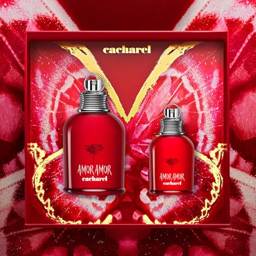 Cacharel Amor Amor Eau de Toilette for Women - Fruity Perfume Scent with Notes of Vanilla, Musks Accord, Blackcurrant & Lily Accords, Romantic and Passionate Long Lasting Fragrance, 1.0 Fl. Oz.