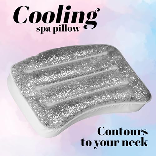 Glitter Gel Cooling Spa Pillow -Bathtub & Hot Tub Relaxation Cushion