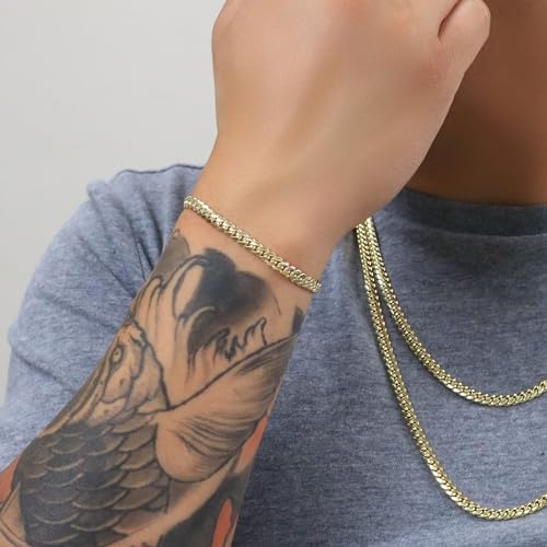 Nuragold 14k Real Yellow Gold Miami Cuban 5mm Solid Chain Mens Bracelet - 8"