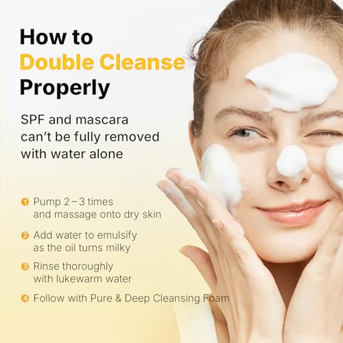 MANYO Pure Cleansing Oil, Natural Oil Cleanser for Face, Makeup Blackhead Remover, Korean Skin Care, 6.76 fl oz (200ml)