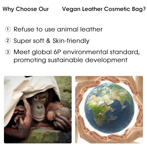 Wandering Nature Makeup Bag, Women Travel Make Up Vanity Case with Handle