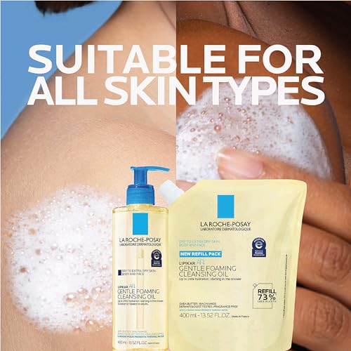 La Roche-Posay Lipikar AP+ Gentle Foaming Cleansing Oil, Refill, 13.52oz