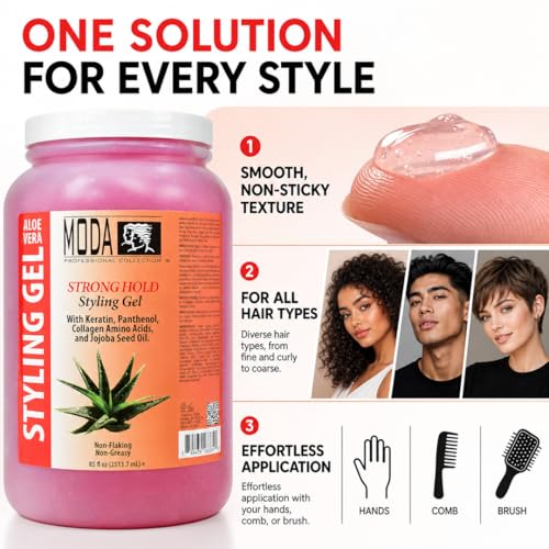 MODA Daily Styling Gel, Strengthening Flake-Free Hold, 85 oz