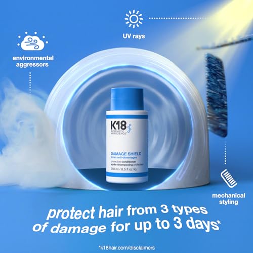K18 Damage Shield Protective Conditioner for Damaged Hair - Color Safe Conditioner with 3 Day Damage Protection - Weightlessly Softens + Detangles - Maintains Strength with K18PEPTIDE (8.5 Fl oz)