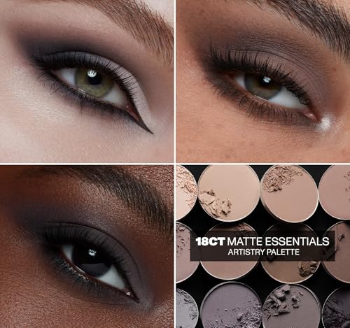 Morphe 18CT Makeup Palette - Matte Essentials Artistry Palette with Cool-Toned, All Matte Shades - Made to Build, Blend & Layer Flawlessly for Everyday, Versatile Makeup Looks (0.68 oz)