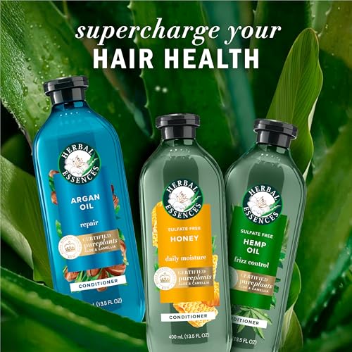 Herbal Essences Argan Oil Paraben Free Shampoo, Hair Repair, 20.2 fl oz, with Certified Camellia Oil and Aloe Vera, For All Hair Types, Especially Damaged Hair