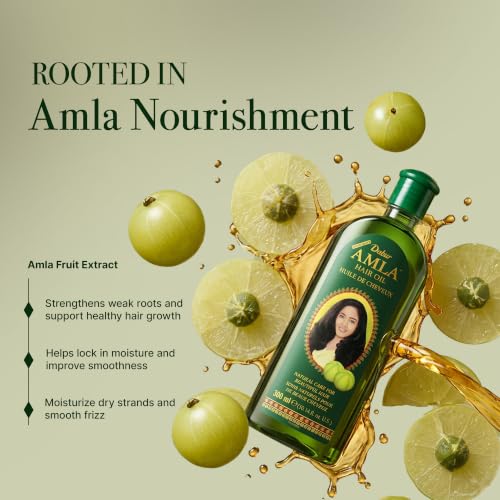 Dabur Amla Hair Oil – Nourishing Herbal Oil with Pure Amla and Botanical Extracts for Healthy, Moisturized Scalp, Strong, Shiny Hair – Ayurvedic Strengthen Roots for Men & Women – 500 ml (Pack of 3)