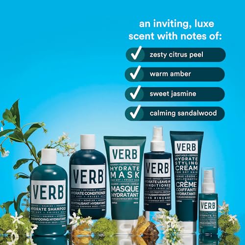 VERB® Hydrate Shampoo Cleanses Dry and Frizzy Hair to Reduce Frizz and Add to Moisture Hair, 12 oz