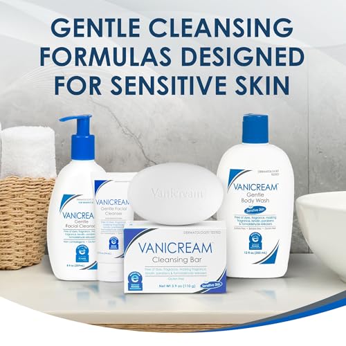 Vanicream Gentle Facial Cleaner, 2.5 Fl Oz, Formulated without Common Irritants for Sensitive Skin, Removes Makeup, Dirt & Excess Oils, Non-Comedogenic, pH-Balanced Face Wash