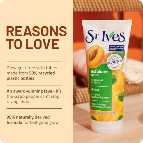 St. Ives Apricot Facial Scrub, Fresh Skin, 6 Oz