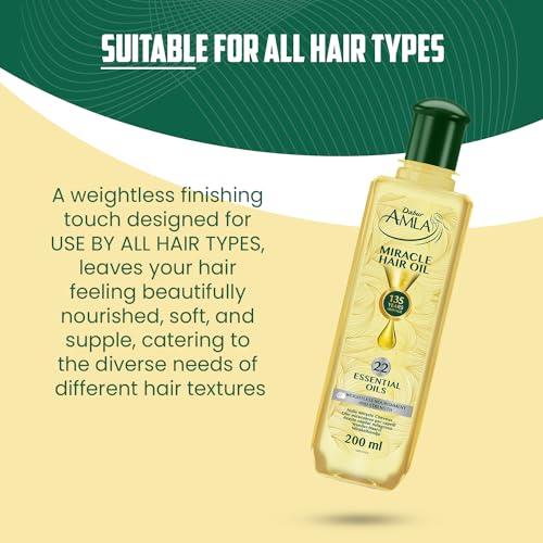 Dabur Amla Luxe Hair Oil – Ayurvedic Hair Oil w/Pure Amla for Scalp, 200ml