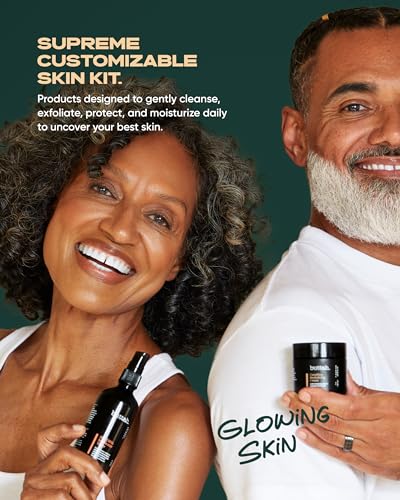 Buttah Skin Supreme Kit for Melanin Rich Skin | CocoShea Revitalizing Cream 2 oz | Vitamin C Serum 1 oz | Cleanser 3.4 oz | Rosewater Toner 3.4 oz | Black Owned Skincare