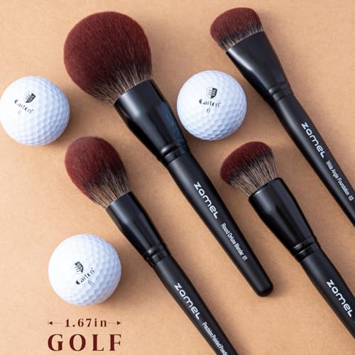 ZAMEL 26Pcs Black labeled Makeup Brushes Set Professional,Full Face ULTRA SOFT Hair Makeup Brush Set Contains large powder Foundation Ultimate Blending Make up Brush set Blush Concealers Eyeshadow