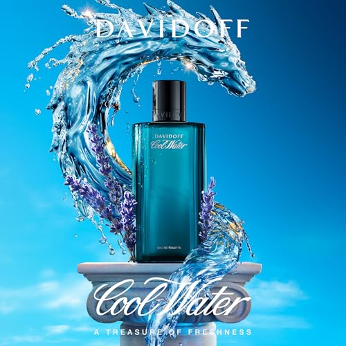 Davidoff Cool Water Eau de Toilette – Aromatic Men's Cologne – With Notes of Coriander, Mint, Lavender & Amber – Long Lasting Fragrance