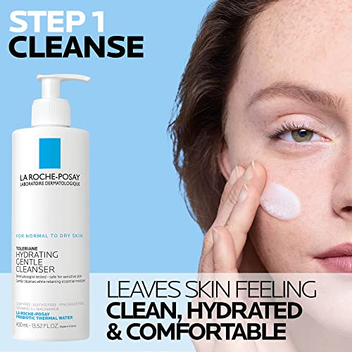 La Roche-Posay Toleriane Gentle Skin Care Set, Moisturizer & Face Wash