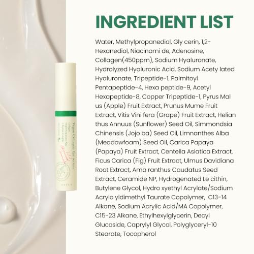 AXIS-Y Vegan Collagen Eye Serum with 2% Niacinamide, Peptides, 0.33 fl. oz.