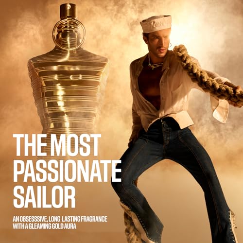 Jean Paul Gaultier Le Male Elixir Absolu Parfum Intense - Long Lasting Woody Spicy Cologne for Men with Plum, Lavender & Tonka Bean - Luxury Cologne Spray, 6.8 oz