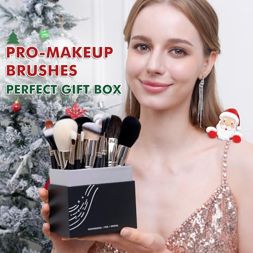 Bueart Design 42Pcs PRO Grade Makeup Brushes Set Ultra Soft (Black)