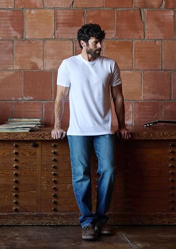 Fresh Clean Threads Men's T-Shirts 4-Pack Short Sleeve Crew Neck Premium Tees - Fitted Style, Soft Cotton-Poly Fabric, Tag-Free Comfort
