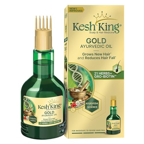 Kesh King Ayurvedic Hair Oil | Herbal Oil with Bhringraj & Amla | Enhance Hair Growth | Reduce Hairfall | Nourishes Scalp | Provides Long & Thick Hair | 10.14 Fl Oz/300ml