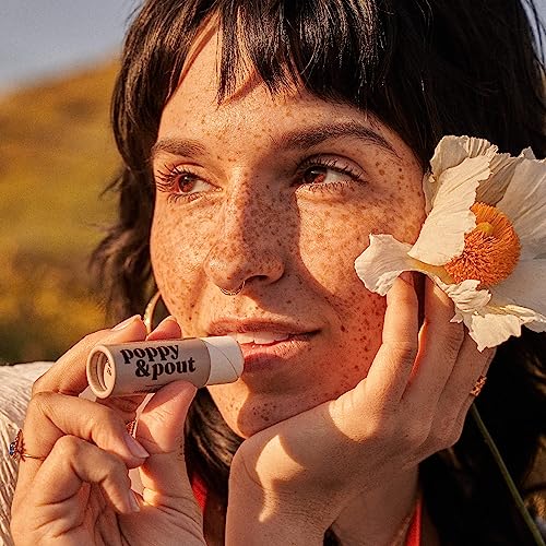 Poppy & Pout Island Coconut Jumbo Lip Balm | All Natural Lip Balms & Moisturizers | Hydrates with Beeswax, Vitamin E, Organic Coconut Oil | Cruelty-Free | Lip Balm in Recyclable Cardboard Tube