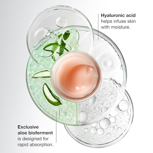 Clinique Moisture Surge 100H Auto-Replenishing Hydrator Oil Free Face Moisturizer | With Hyaluronic Acid, Aloe Bioferment and Vitamins C + E | For All Skin Types | Hydrating + Moisturizing, 2.5 Fl Oz