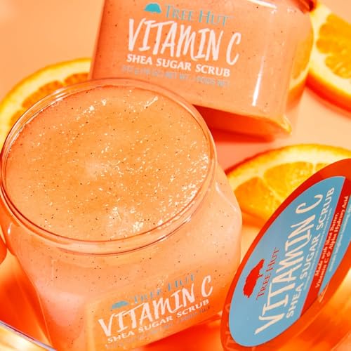 Tree Hut Vitamin C Body Scrub, Exfoliating Sugar Scrub, Vegan, 18 Oz