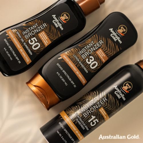 Australian Gold Spray Gel Sunscreen with Instant Bronzer SPF 50, 8 Ounce | Moisturize & Hydrate Skin | Broad Spectrum | Water Resistant,B07DG52KLY