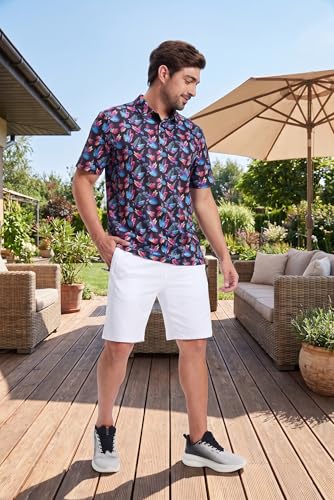 QPNGRP Mens Shorts Casual Drawstring Zipper Pockets Elastic Waist White 38