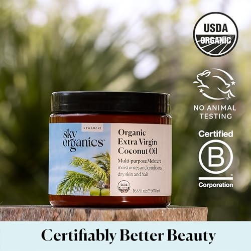 Sky Organics Extra Virgin Organic Coconut Oil 16.9 fl oz, Multi-purpose