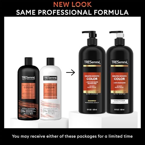 TRESemmé Shampoo and Conditioner Set, Keratin Smooth Color, 28 Oz Ea
