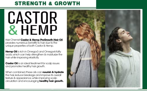 Hair Chemist Castor and Hemp Pro-Growth Hair Oil 7.1 oz. - Natural Hair Oil Blend for Hair Growth