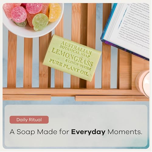 Australian Botanical Soap Variety Pack, 6.6 oz Bars – Goat Milk, Eucalyptus, Manuka Honey, Sea Salt, Pink Lychee, Lemongrass, Raspberry, Valencia Orange – Enriched with Organic Shea Butter, Pack of 8