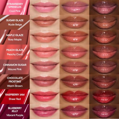 LANEIGE Glaze Craze Tinted Lip Serum, Strawberry Sprinkles: Hydrating Serum for Glossy,Nourished Lips with Plumping Polypeptides,0.42 oz