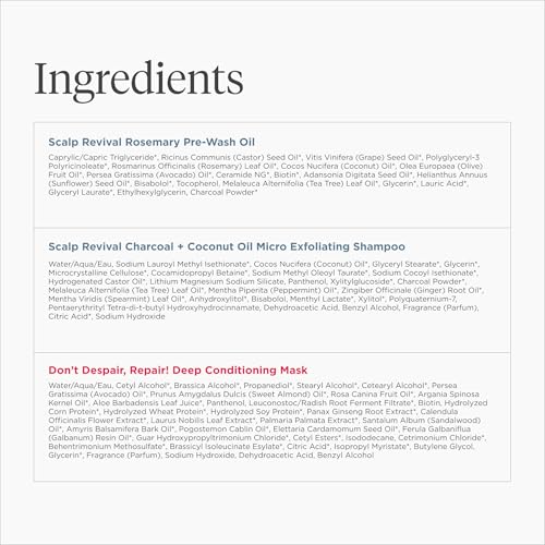 Briogeo Healthy Hair Delights Holiday Kit | Clean Hair Repair Gift Set for All Hair Types | Deep Conditioning Mask, Scalp Scrub & Rosemary Pre-Wash Oil | Vegan & Cruelty-Free