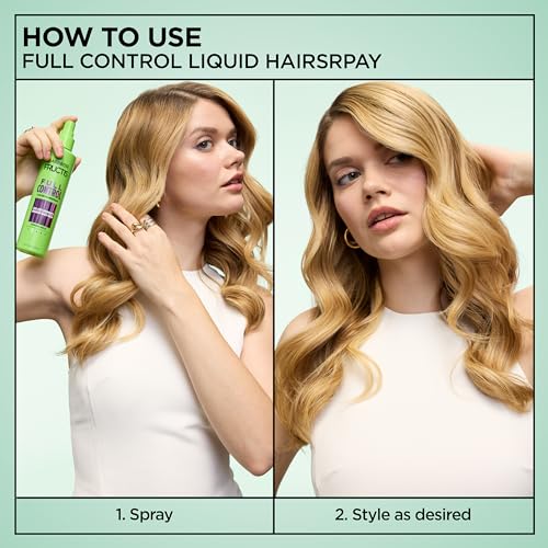 Garnier Fructis Sky-Hi Volume Hairspray, Anti-Humidity Volumizing Spray With Bamboo Extract, Provides 24-Hour of Flexible Hold and Frizz Control, 8.25 oz, 2 Count (Packaging May Vary)