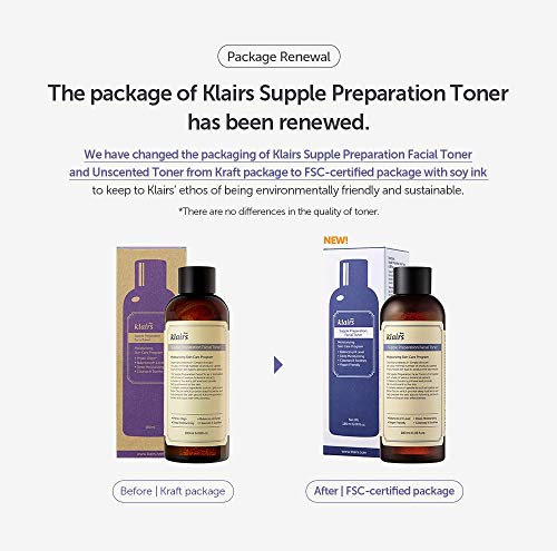 DearKlairs Supple Preparation Facial Toner Korean Hydrating, 6.08 Fl Oz