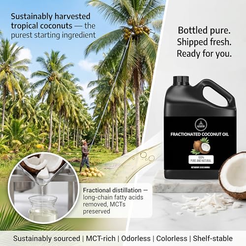 Naturevibe Botanicals Fractionated Coconut Oil 32 Ounces | 100% Pure and Natural | Great for Skin Care and Hair Care