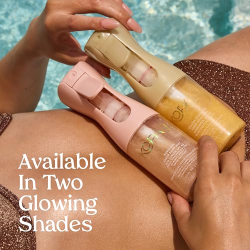 Kopari Rose Gold Sunglaze Sheer Body Mist Sunscreen SPF 42, Infused with Shimmering Body Oil, Hydrating Mist, Hydrates, Brightens, Makeup Friendly, Gives Skin a Glowy Finish, Lightweight,