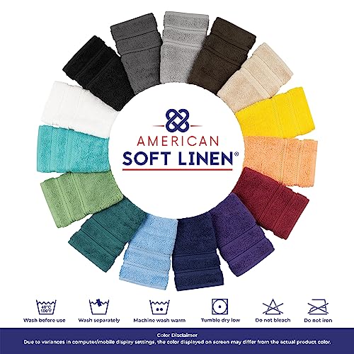 American Soft Linen 100% Cotton Luxury Turkish Towels, 6 Piece Towel Set