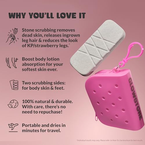 GET EVEN LEG SCRUB: Exfoliating Stone for Body & Leg Exfoliator for Strawberry Legs, Ingrown Hair, KP Bump - Stone Body Scrubber for Dry Skin & Feet, Dead Skin Remover for Body