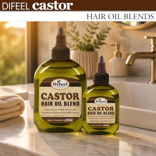 Difeel Mega Care Castor Hair Oil Blend 7.1 oz. - Blended Castor Oil for Hair Growth